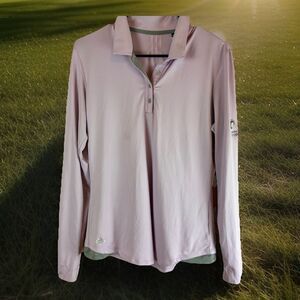 Adidas Women’s Lavender Polo Golf Shirt Size Medium Logo